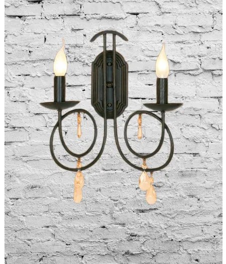 Retro nástenné svietidlo 45*36 2*E14