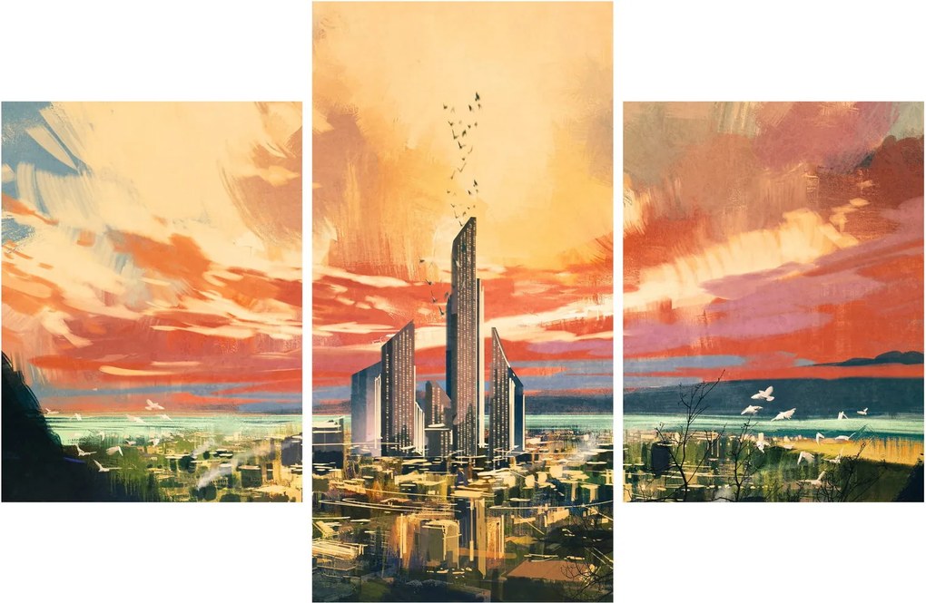 Obraz - Maľované mesto (90x60 cm)