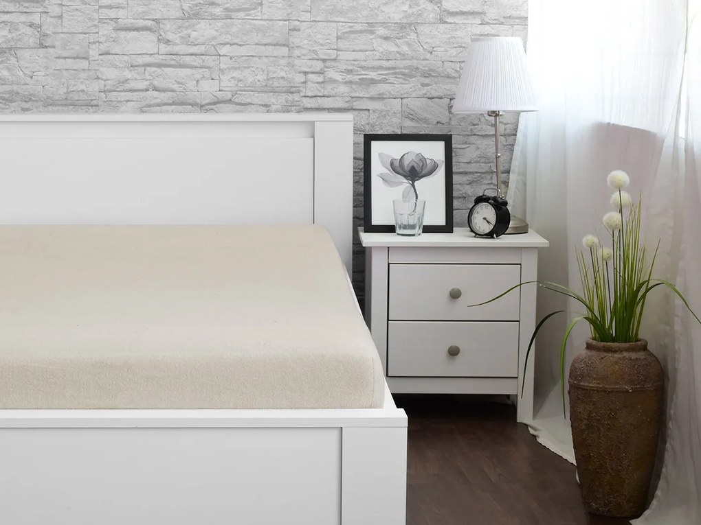 XPOSE® Froté plachta Exclusive - biela káva 90x200 cm