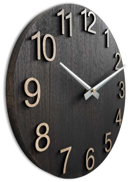 Dizajnové nástenné hodiny z masívneho dreva I SENTOP MAS017-3169-hands/silver