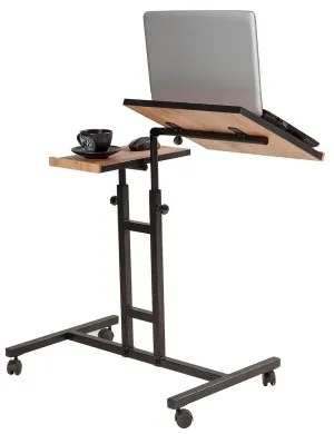 Polohovateľný stôl GLEN 87x67 cm hnedá/čierna