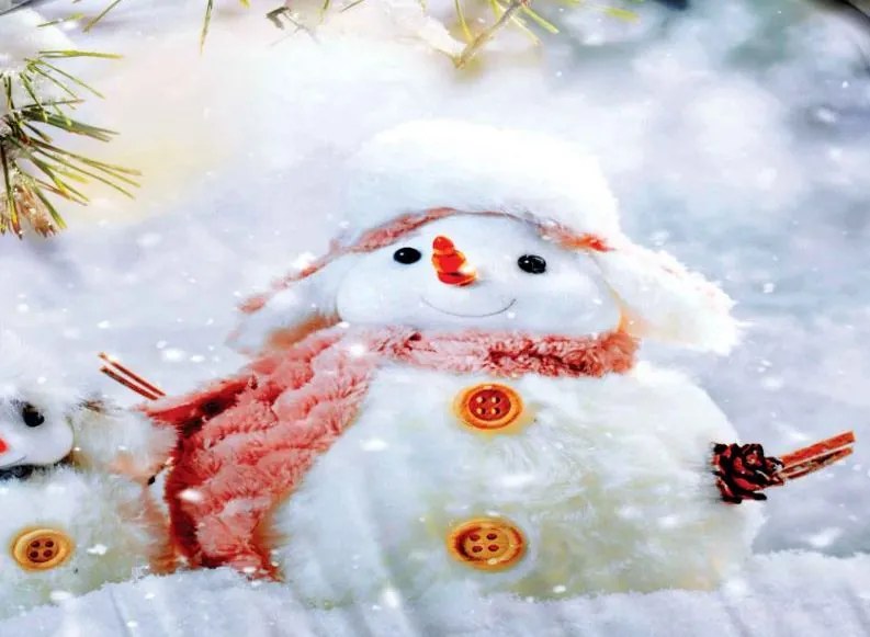 Posteľné obliečky KRISMAS SNOWMAN 7-dielna sada 140x200 cm