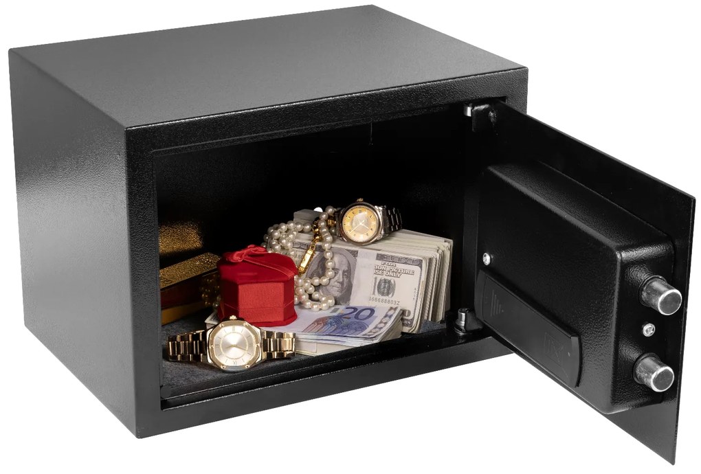 Digitálny trezor BestBerg BBSB-3C / 20 x 31 x 20 cm / čierna