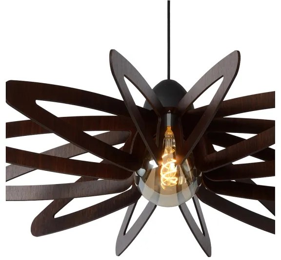 Lucide 77483/76/30 - Luster na lanku ZIDANE 1xE27/15W/230V hnedá/čierna