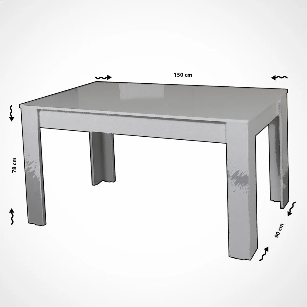 Jídelní rozkládací stůl Bois 150/170 cm ořech