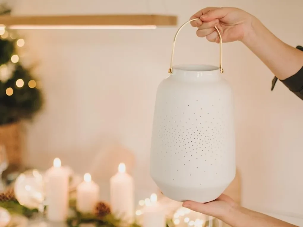 BIELA porcelánová LAMPA vel. XL (30 cm)