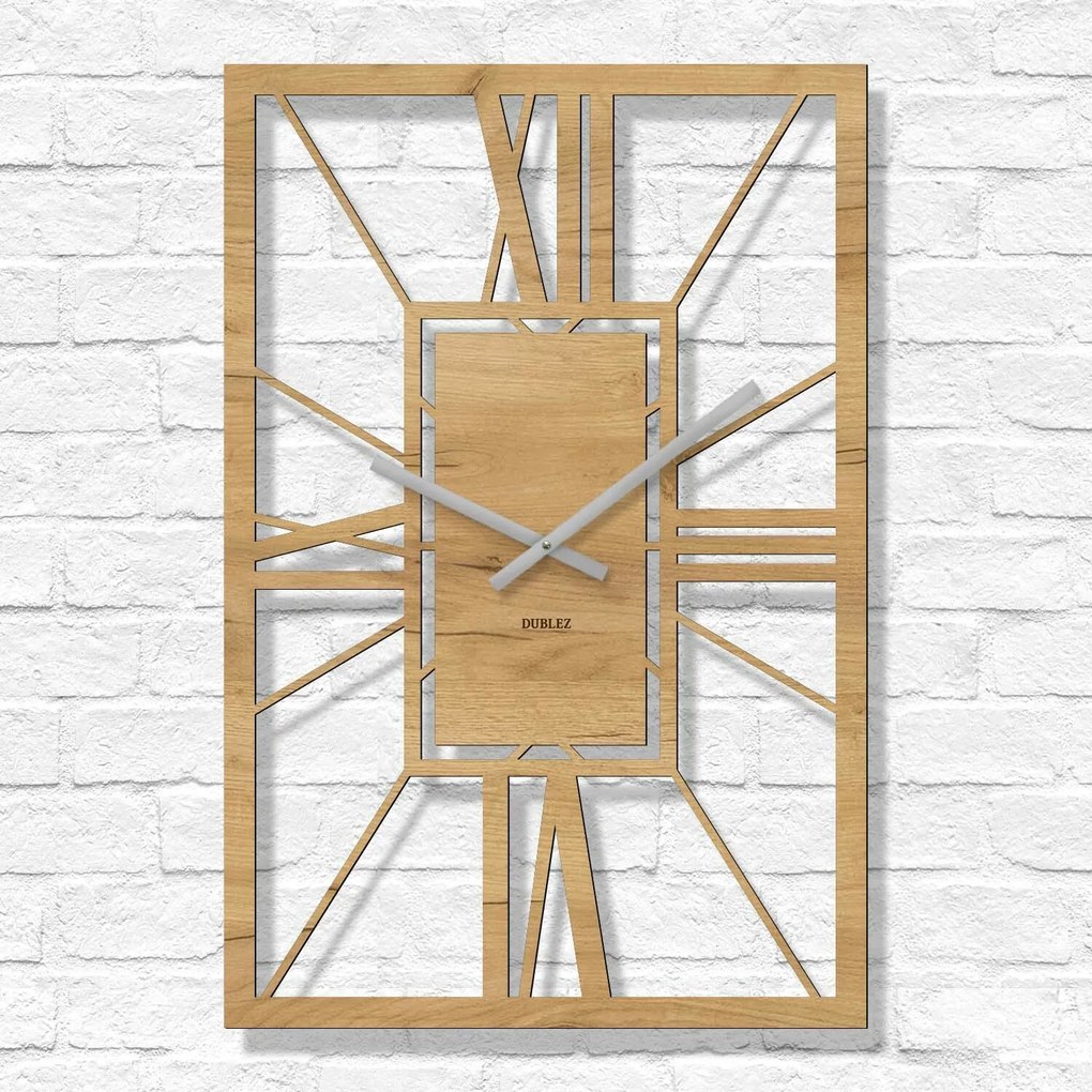 DUBLEZ | Drevené rímske hodiny - Arch Deco