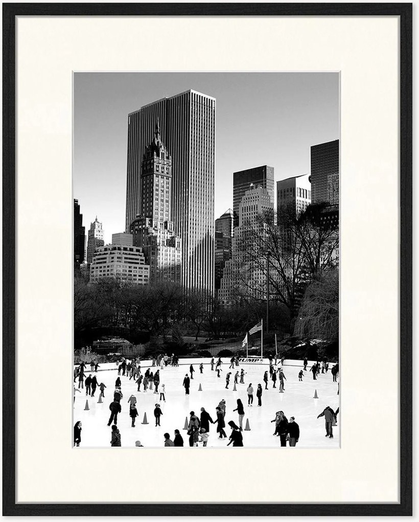 Nástenná dekorácia v ráme Ice Skating in NY