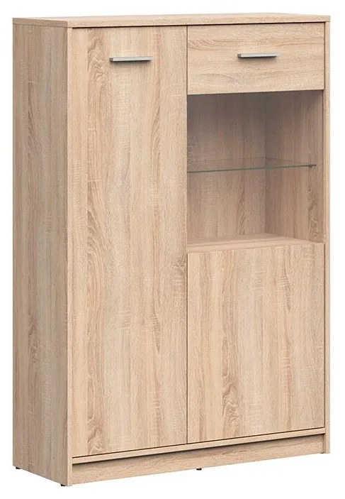 Vitrína BRW Nepo Plus 24 (dub sonoma) . Akcia -31%. Vlastná spoľahlivá doprava až k Vám domov. 1098373