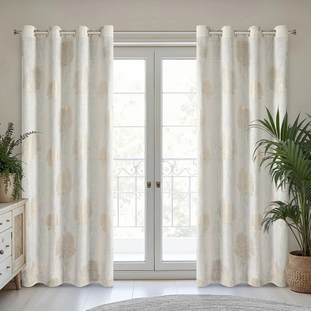 ZÁVES NA KRÚŽKOCH SALINA 140X250 CM VZOROVANÁ