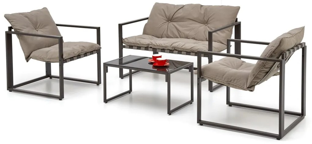 Záhradná zostava Shark čierna/cappuccino