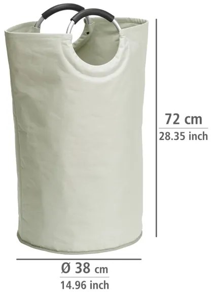 WENKO 3440001100 - Kôš na bielizeň STONE 38x72 cm béžová/strieborná/čierna