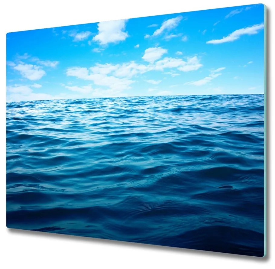 Sklenená doska na krájanie Morská voda 60x52 cm
