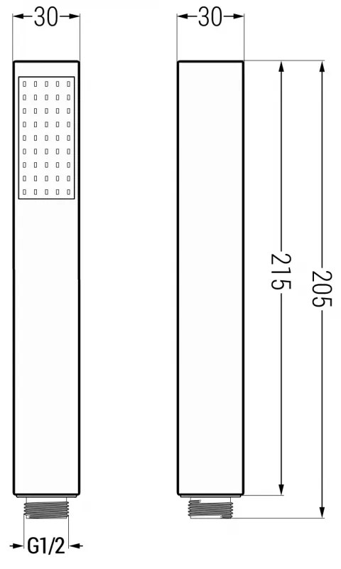 Mexen príslušenstvo - R-77 Ručná sprcha, 1-funkčná, chróm, 79577-00