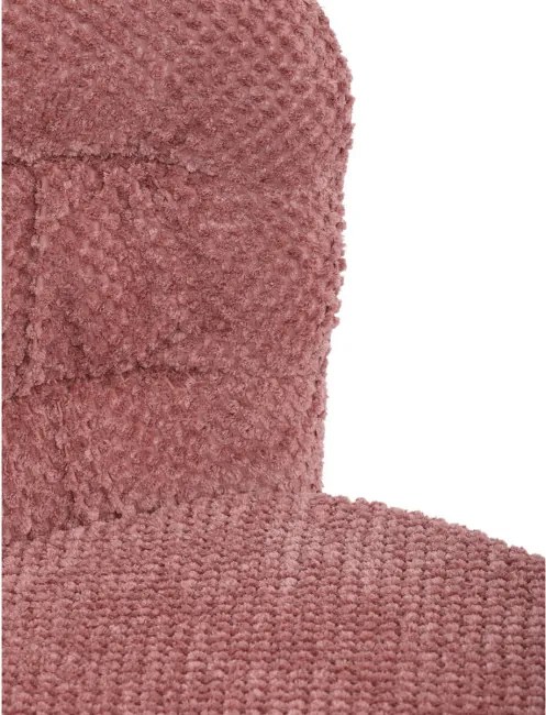 Jedálenská stolička bouclé, ružová CT-W1077 PINK2