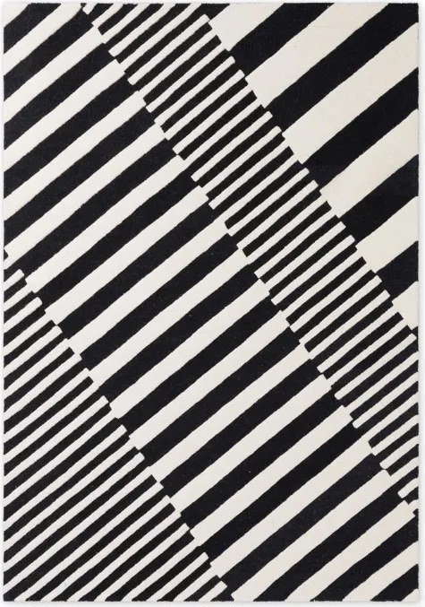 Koberec Elle Decoratio Stryve čierny / biely