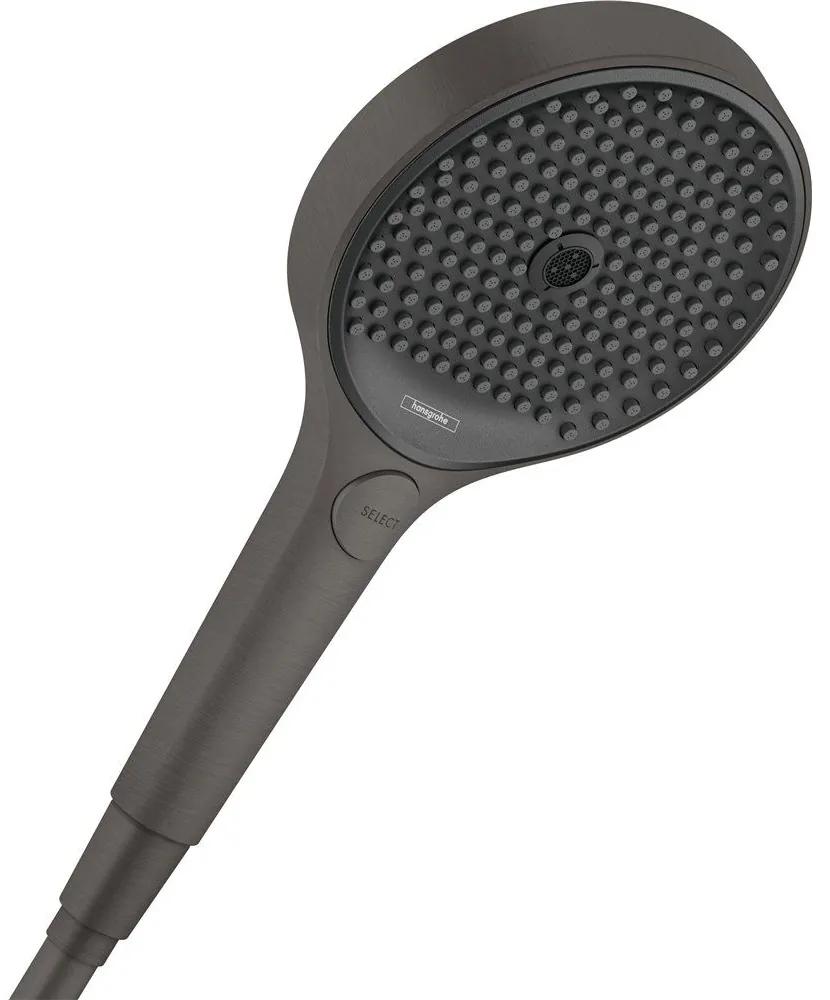 HANSGROHE Rainfinity ručná sprcha 3jet EcoSmart, priemer 132 mm, kartáčovaný čierny chróm, 26865340