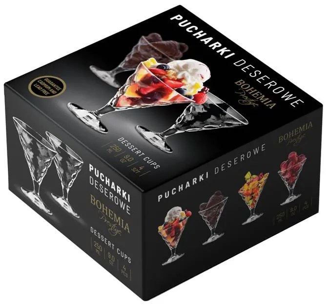 BOHEMIA PRESTIGE ZMRZLINOVÉ POHÁRE SADA 4KS