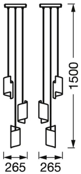 Ledvance - LED Stmievateľný luster na lanku SMART+ DECOR 3xLED/8W/230V čierna Wi-Fi