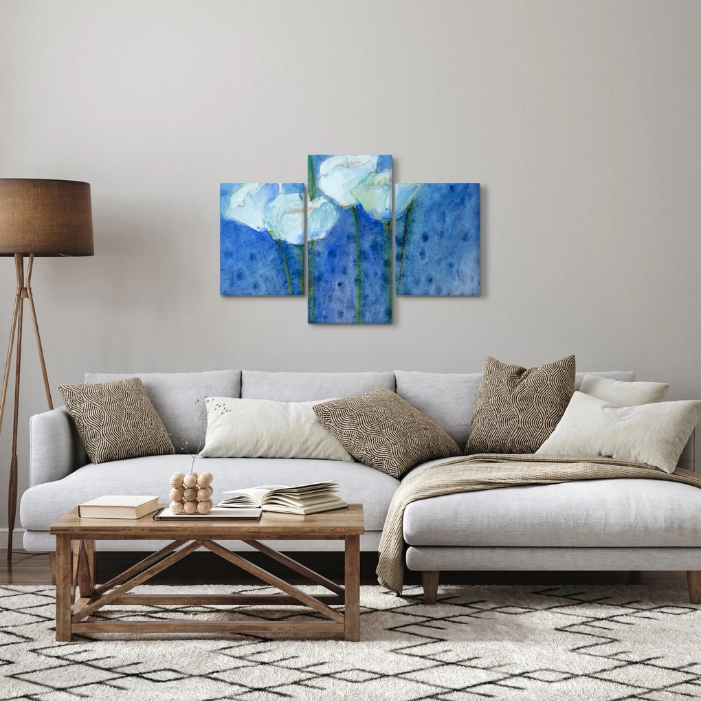 Obraz - Biele tulipány (90x60 cm)