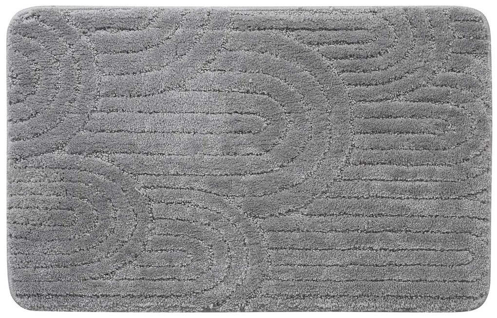 Aqualine Aqualine, RIST kúpeľňová predložka, 50x80cm, 100% polyester, protišmyk, šedá, NI8593