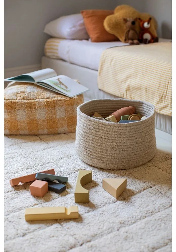 Krémový prateľný ručne tkaný bavlnený koberec 170x240 cm Mosaic – Lorena Canals