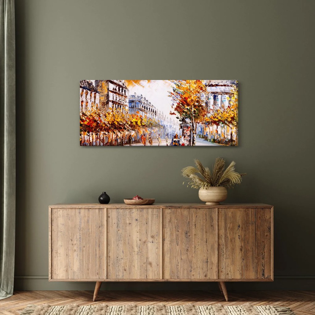 Obraz - Ulica v Paríži (120x50 cm)