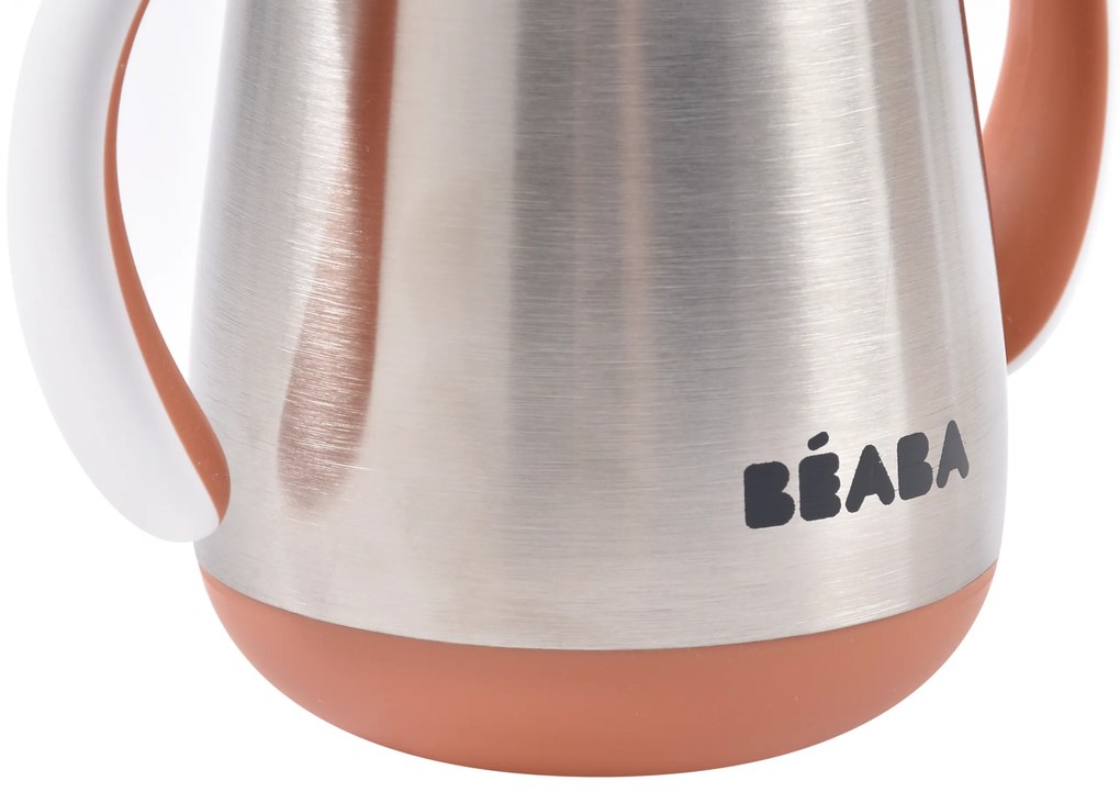 Hrnček termoizolačný so slamkou nerez 250ml Terracotta