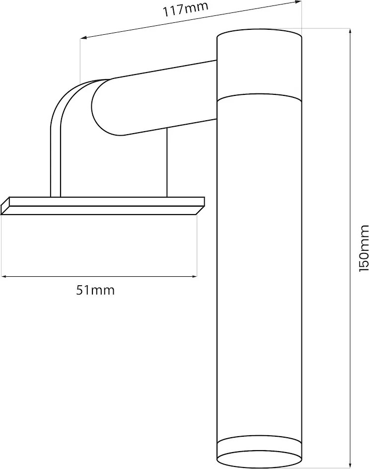 Nástenné LED svietidlo Apa Mini, 1x LED 4w, 4000k, g