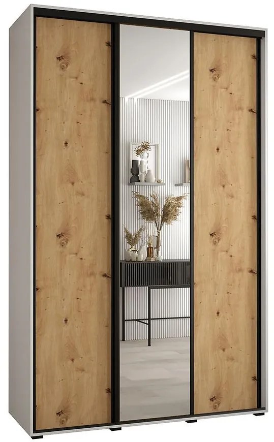 Skriňa 45 Canaris 3 160 biela/artisan/čierna