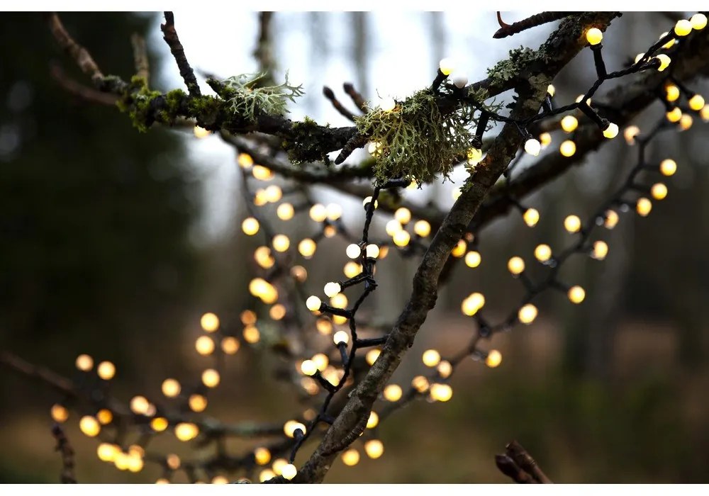 Vonkajšia svetelná LED reťaz Star Trading Berry Mini, dĺžka 14 m