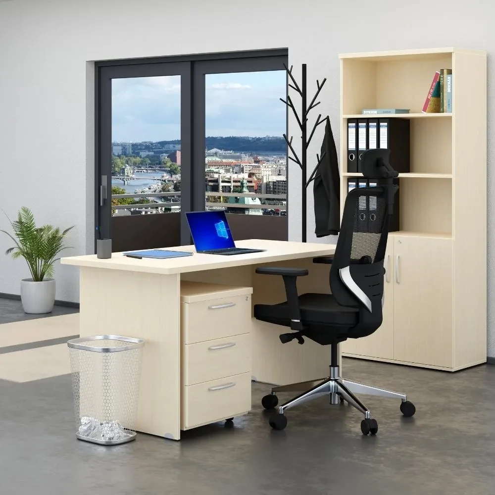 Zostava kancelárskeho nábytku Visio 2, 140 cm, javor