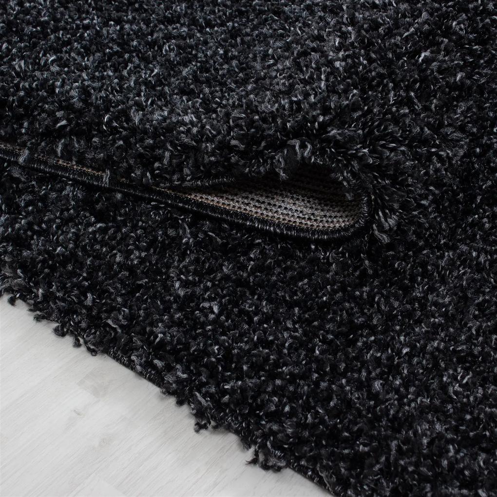 Ayyildiz Kusový koberec LIFE 1500, Okrúhly, Antracitová Rozmer koberca: 120 cm KRUH