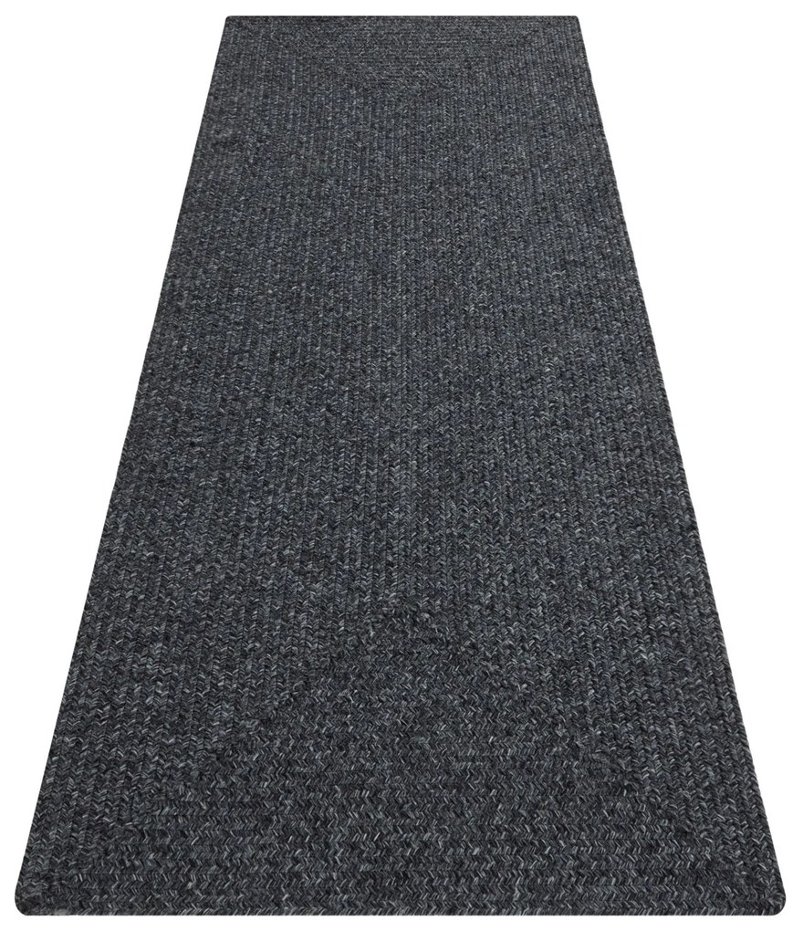 Kusový koberec Braided 105550 Dark Grey – na von aj na doma, 160x230, šedá, chodba / predsieň, Hanse Home