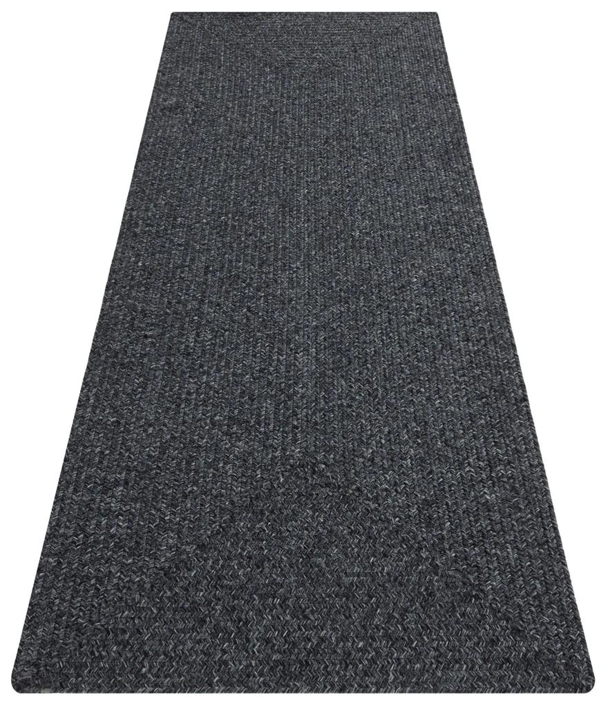 NORTHRUGS - Hanse Home koberce Kusový koberec Braided 105550 Dark Grey – na von aj na doma - 160x230 cm