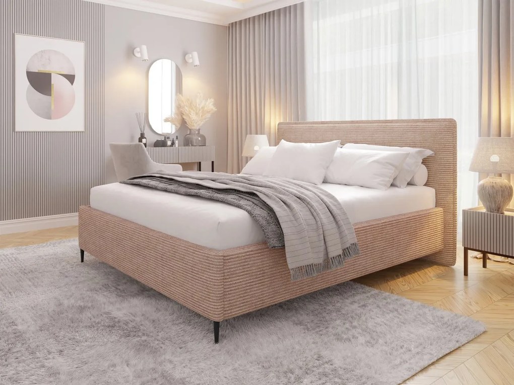 Čalúnená posteľ Alecias Corduroy, Dostupné poťahy: Poso 14, Rozmer postele: 180x200