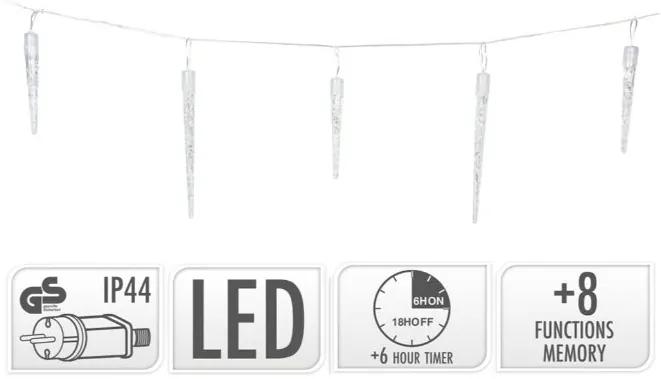 Vánoční světelný LED řetěz Icicle II 690 cm studená bílá