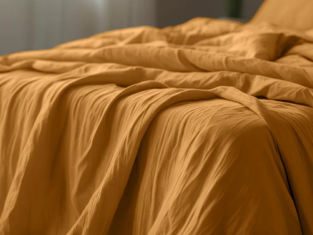 Mušelínové obliečky MUSSARI horčicové Rozmer obliečok: 70 x 90 cm | 140 x 220 cm