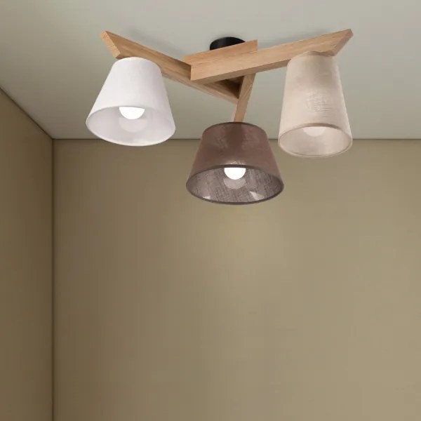 Brilagi - LED  Prisadený luster ANTHONY 3xE14/40W/230V dub