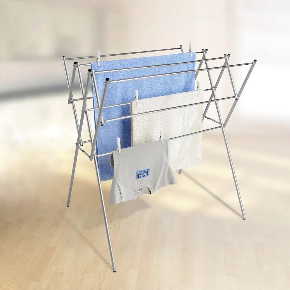 Sušiak na bielizeň v lesklej striebornej farbe 8 m – Wenko