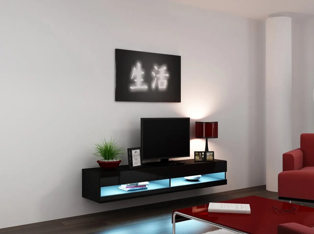 CAMA MEBLE Televízny stolík VIGO NEW 180 Farba: čierna