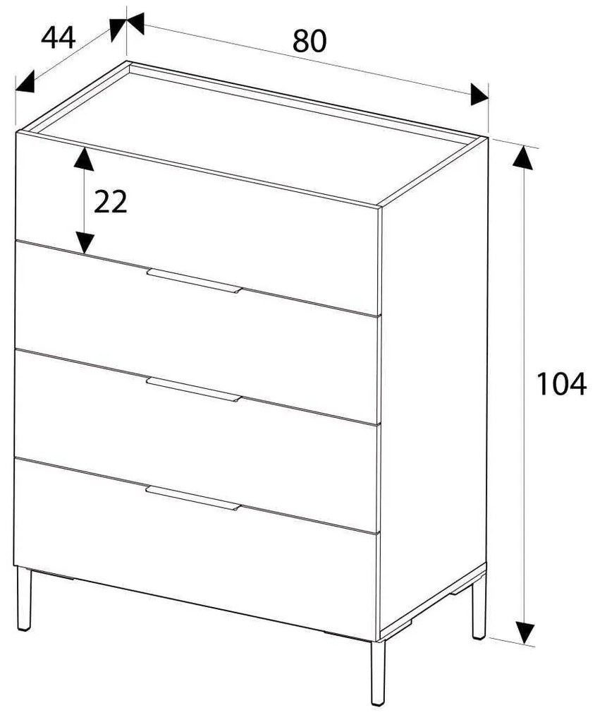 Komoda Seraphina 3 (orech) . Akcia -19%. Vlastná spoľahlivá doprava až k Vám domov. 1109360