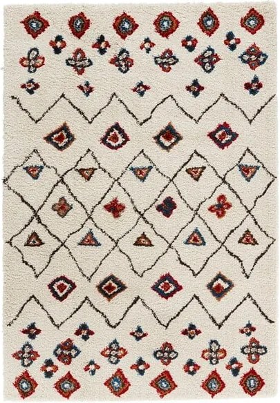 Krémovo-červený koberec Mint Rugs Allure Ronno Creme, 80 x 150 cm
