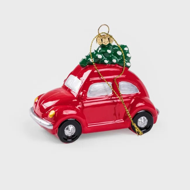 Vianočná ozdoba EVI RED červené autíčko 710261