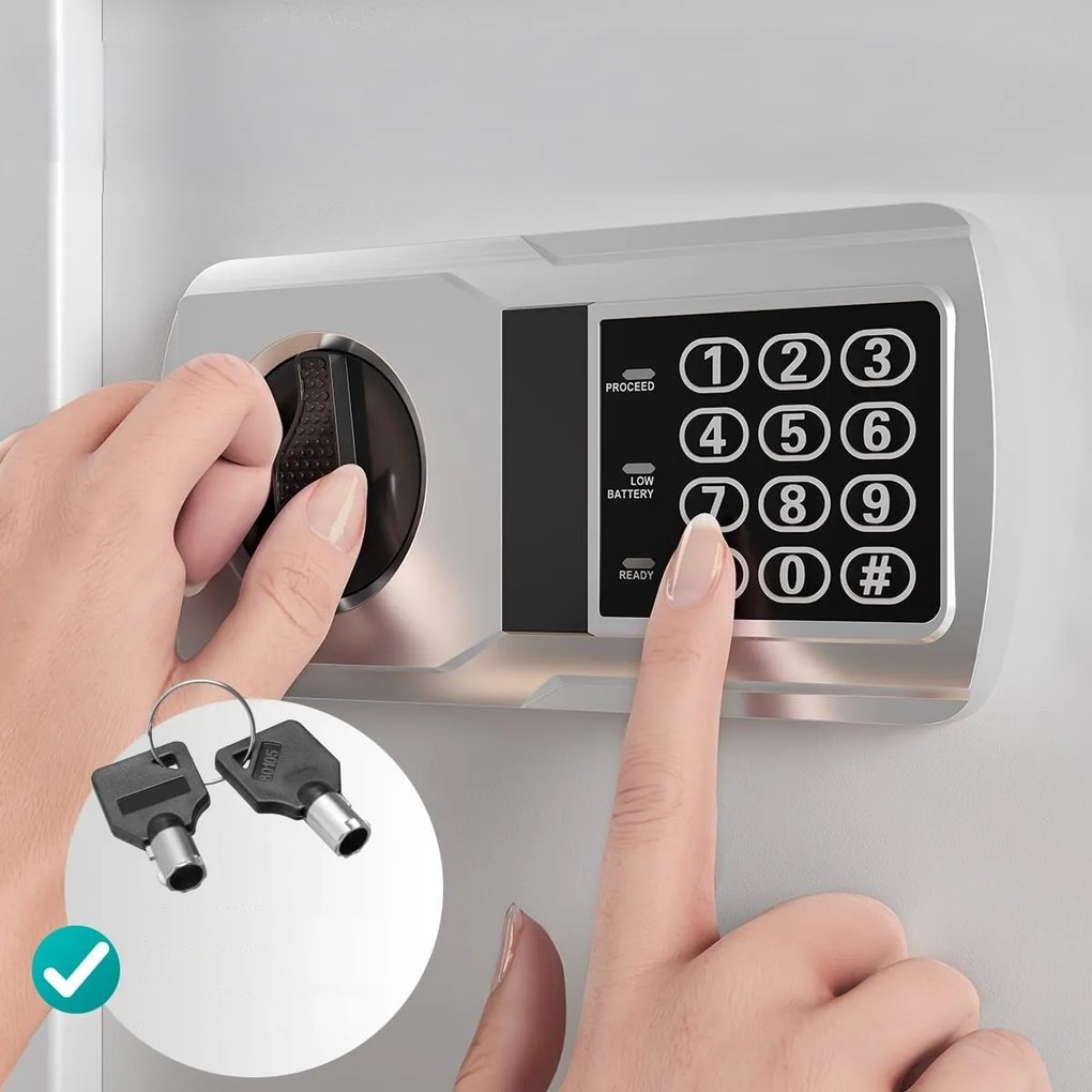 Elektrický nábytkový trezor SECURITY, 35 x 40 x 40cm Deuba