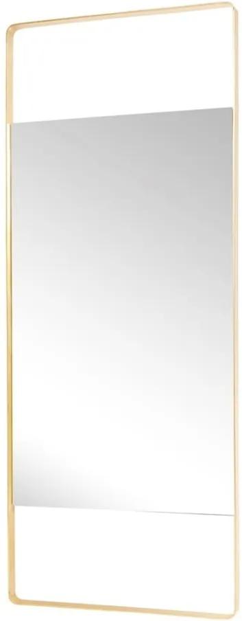 Zrkadlo v ráme s mosadznou farbou Hübsch Tovi, 31 × 152 cm
