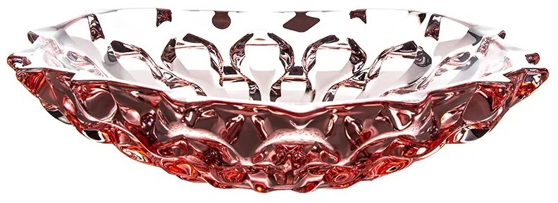 KRIŠTÁĽOVÁ MISKA BOHEMIA SAMBA PINK 350MM