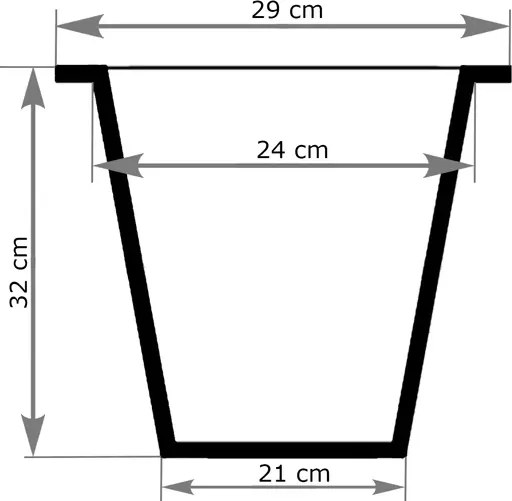 Kvetináč BLOCK, pozink, výška 80 cm, biely, vr. zavlaž. systému