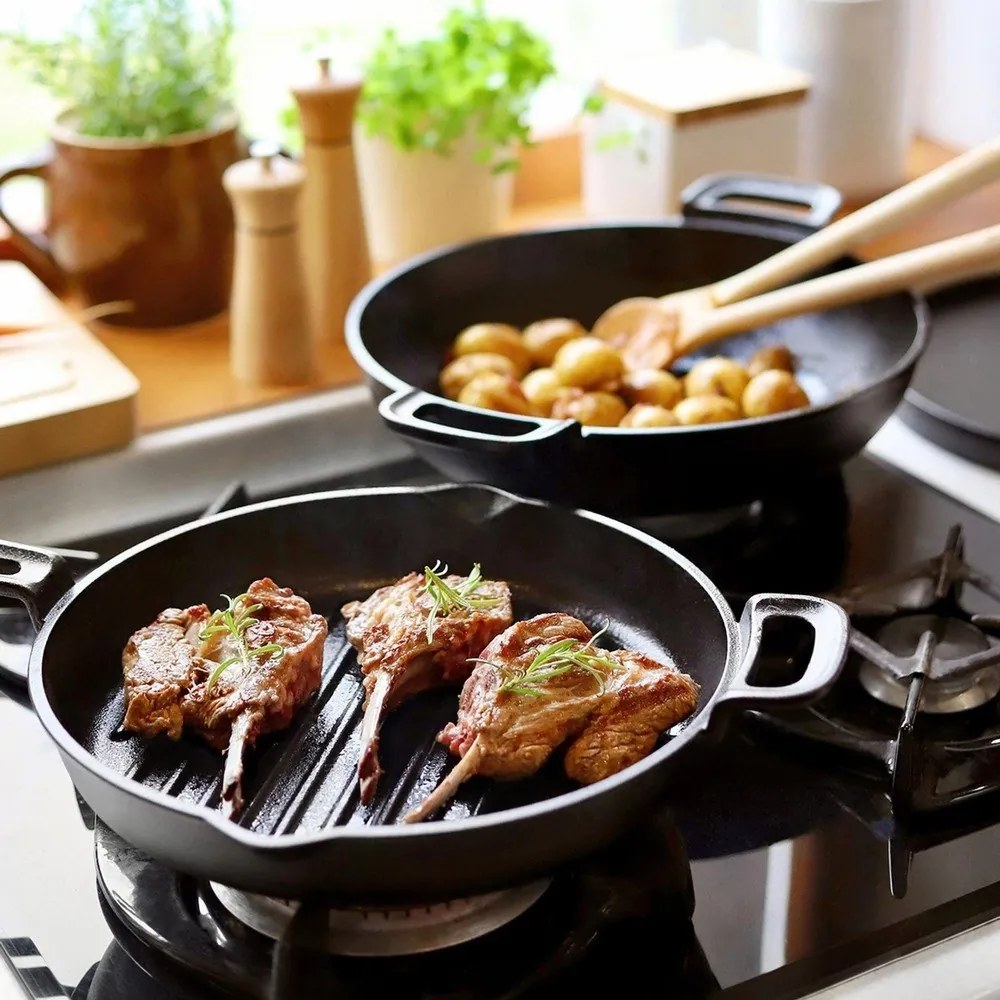 Grilovacia liatinová panvica ø 28 cm Massive – Tescoma