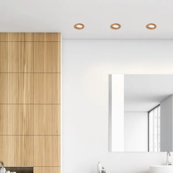 LED zapustené svietidlo WOODY SPOT LED/5,5W/230V 4000K dub pr. 10 cm